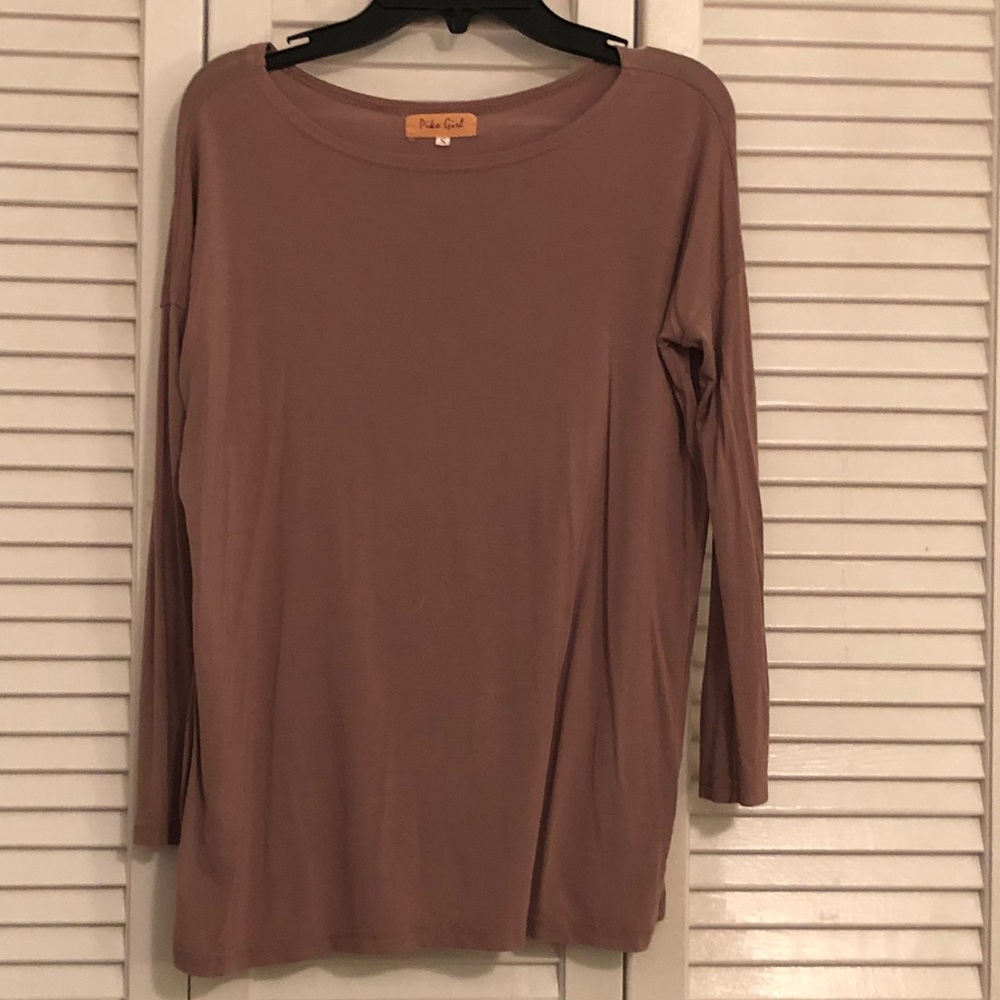 brown, long-sleeve girls Piko